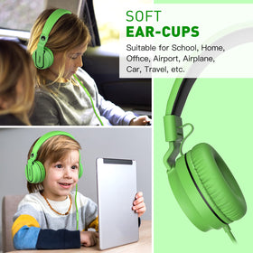Rockpapa 950 wired headphones ideal for school, home, and travel.
