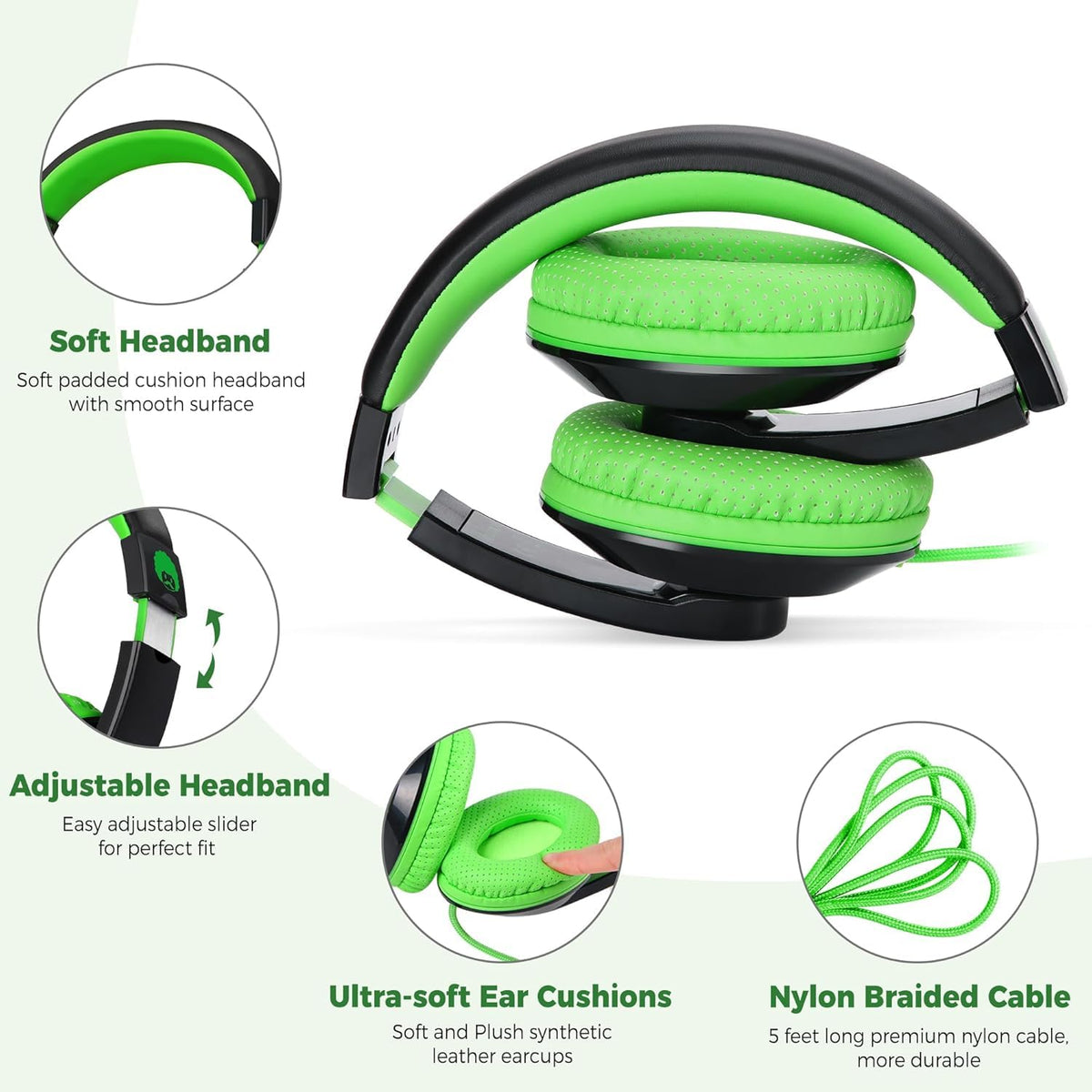 rockpapa closeup ear pad texture highlighting soft cushioning benefit