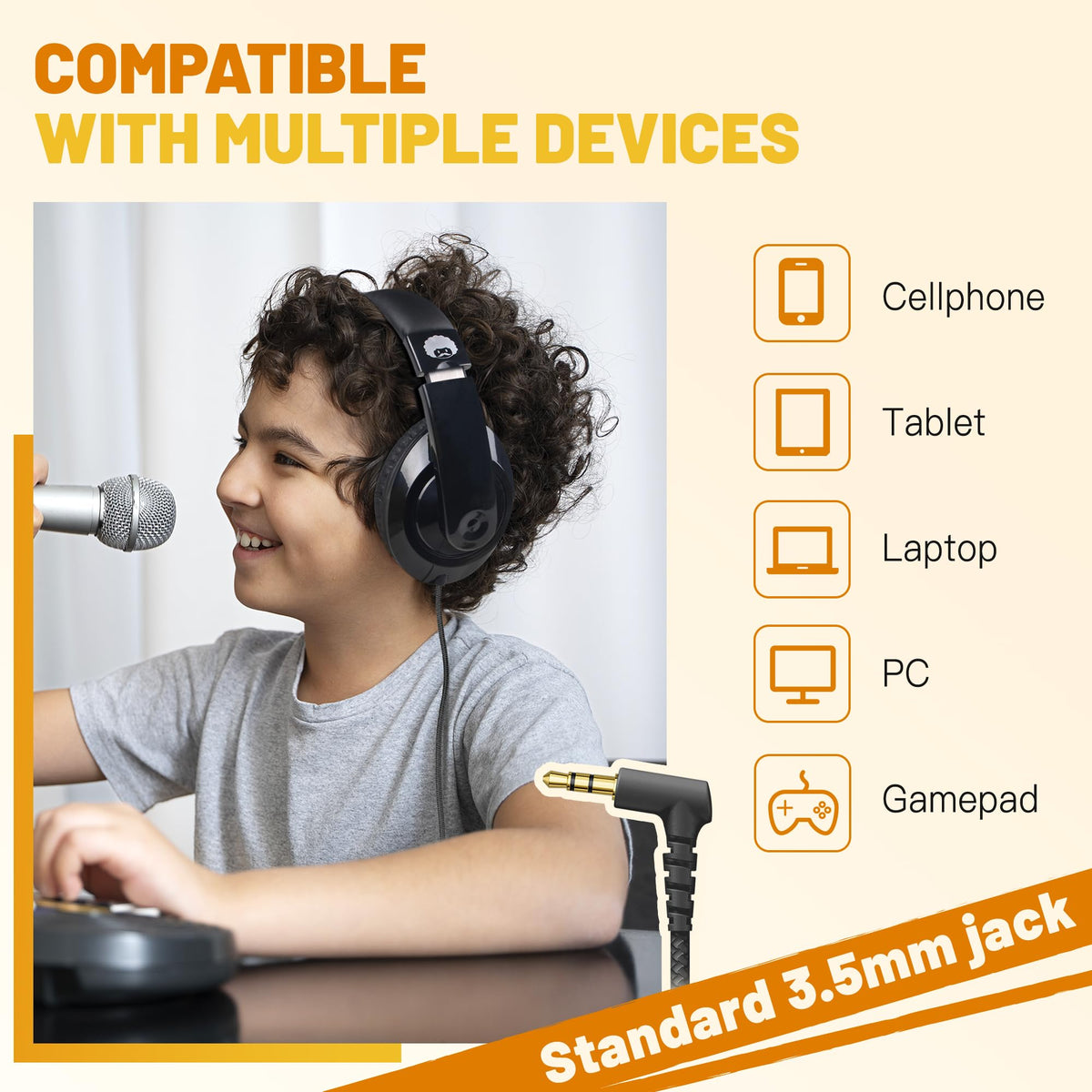 Rockpapa Comfort headphones' 40mm drivers deliver clear sound and rich bass.