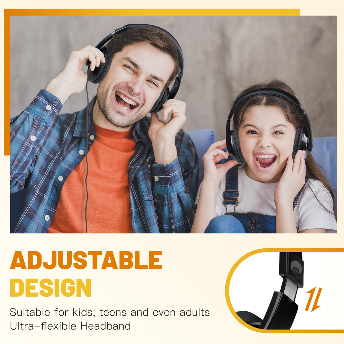 Rockpapa Comfort headphones feature a lightweight headband for longer wear.