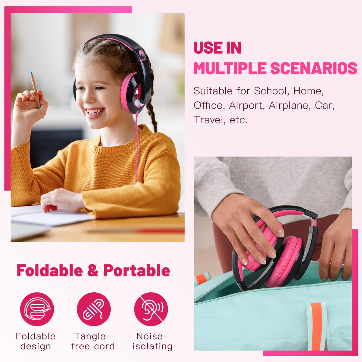 Rockpapa Comfort headphones soft-ear cushions for comfortable listening