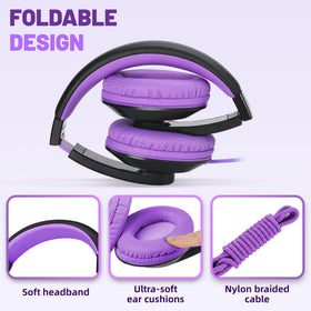 Rockpapa Comfort Kids Headphones with 40mm drivers for clear sound