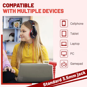 Rockpapa Comfort Kids Headphones ear cushions are soft for comfort.