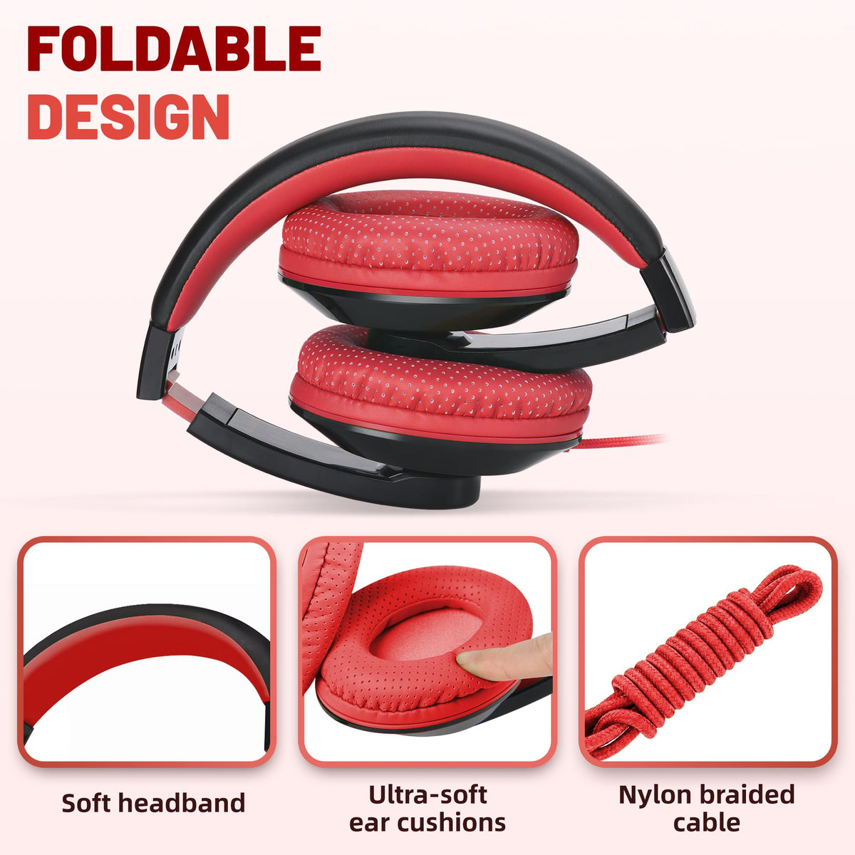 Rockpapa Comfort Kids Headphones worn in classroom setting.