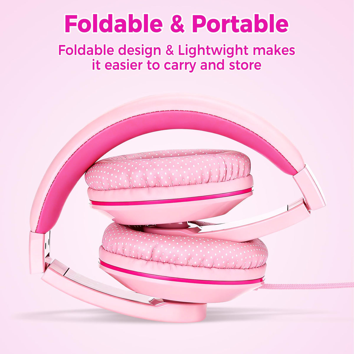 Rockpapa Comfort+ pink ear pads offer soft comfort during long study sessions