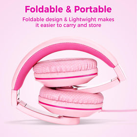 Rockpapa Comfort+ pink ear pads offer soft comfort during long study sessions