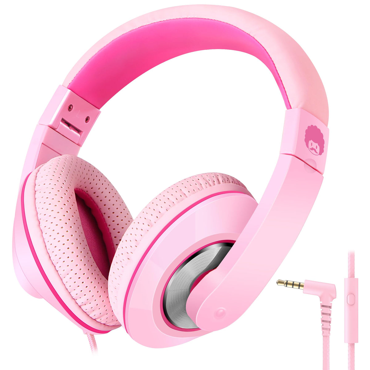 Rockpapa Comfort+ pink over-ear headphones for immersive classroom listening