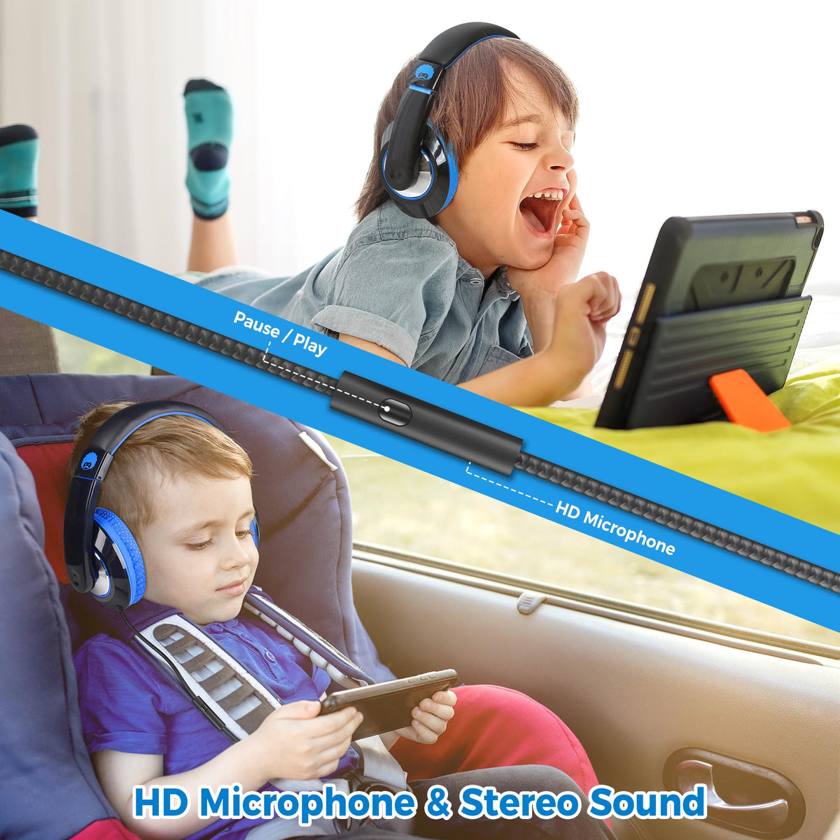 Rockpapa Comfort+ durable cord withstands daily school wear.