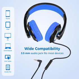 Rockpapa Comfort+ headphones with microphone for easy calls.
