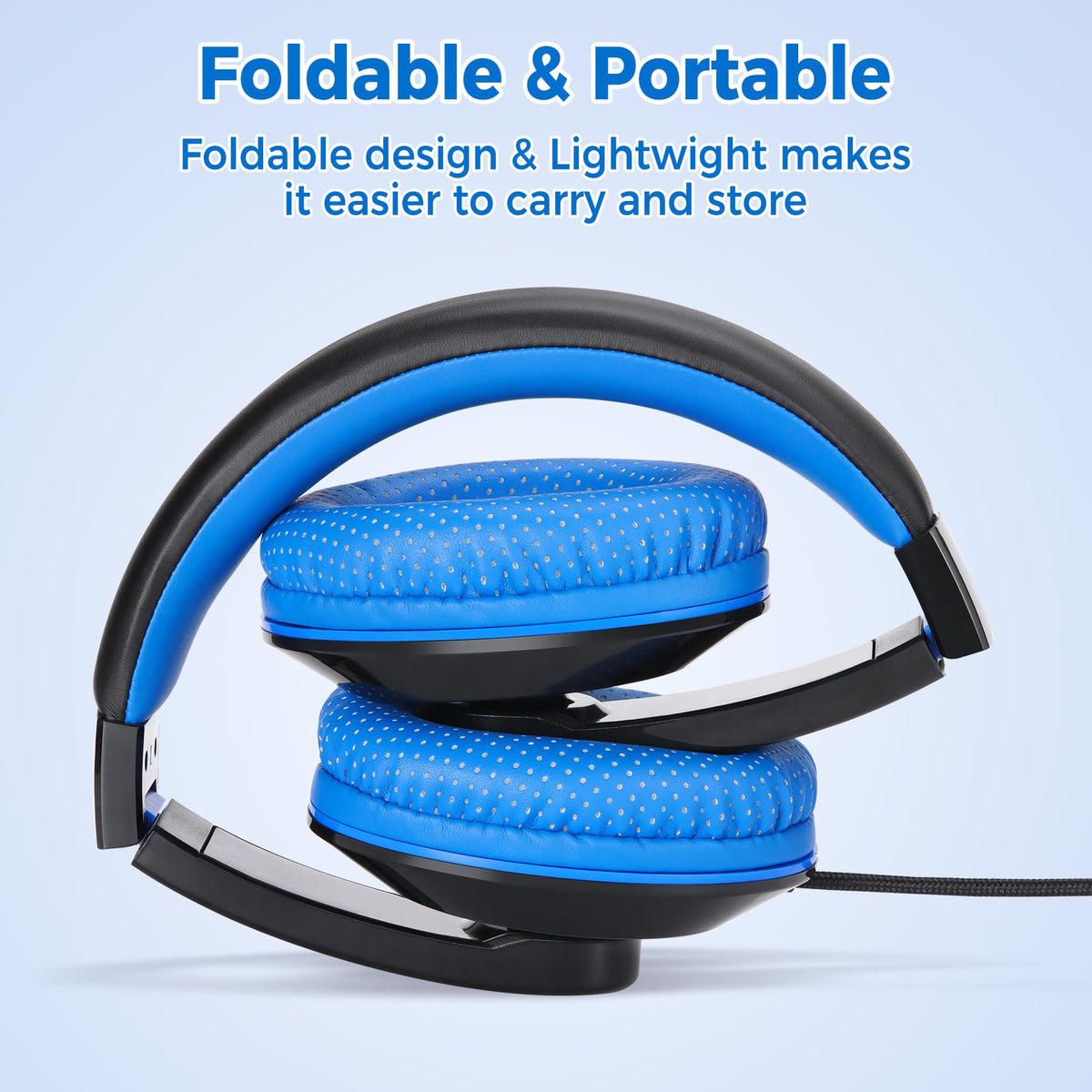 Rockpapa Comfort+ headphones on-ear design for comfortable study sessions.