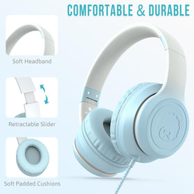 rockpapa L22 earcup close-up highlighting soft padding and comfort benefit