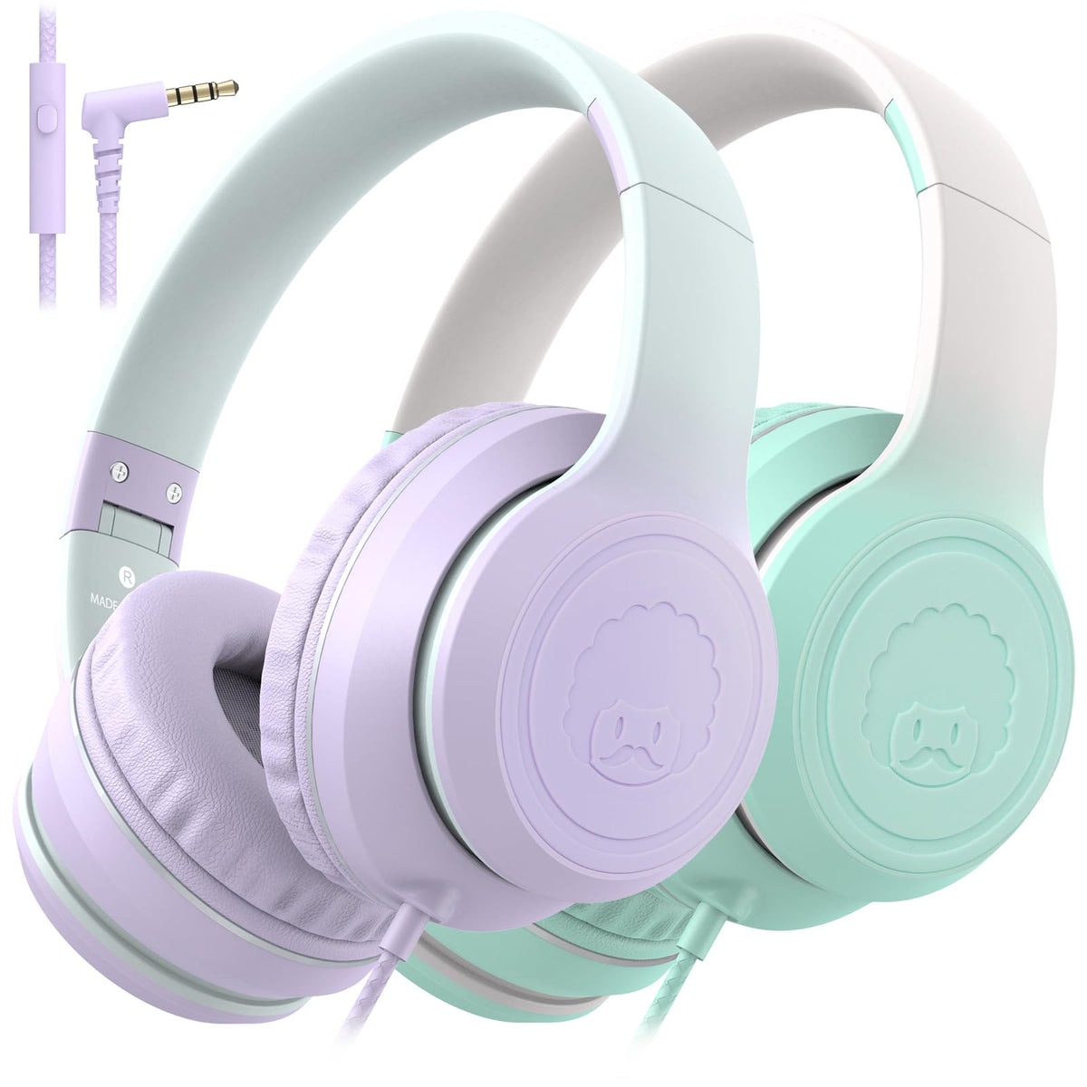 rockpapa L22 wired headphones for kids foldable design for easy storage and travel