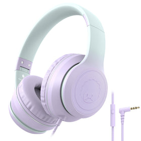 Rockpapa L22 headphones purple foldable design for easy storage and travel.