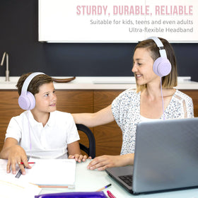 Rockpapa L22 purple headphones lightweight and comfortable for long study sessions.