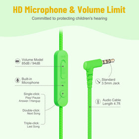 Rockpapa Share 1 headphones with inline microphone for calls.