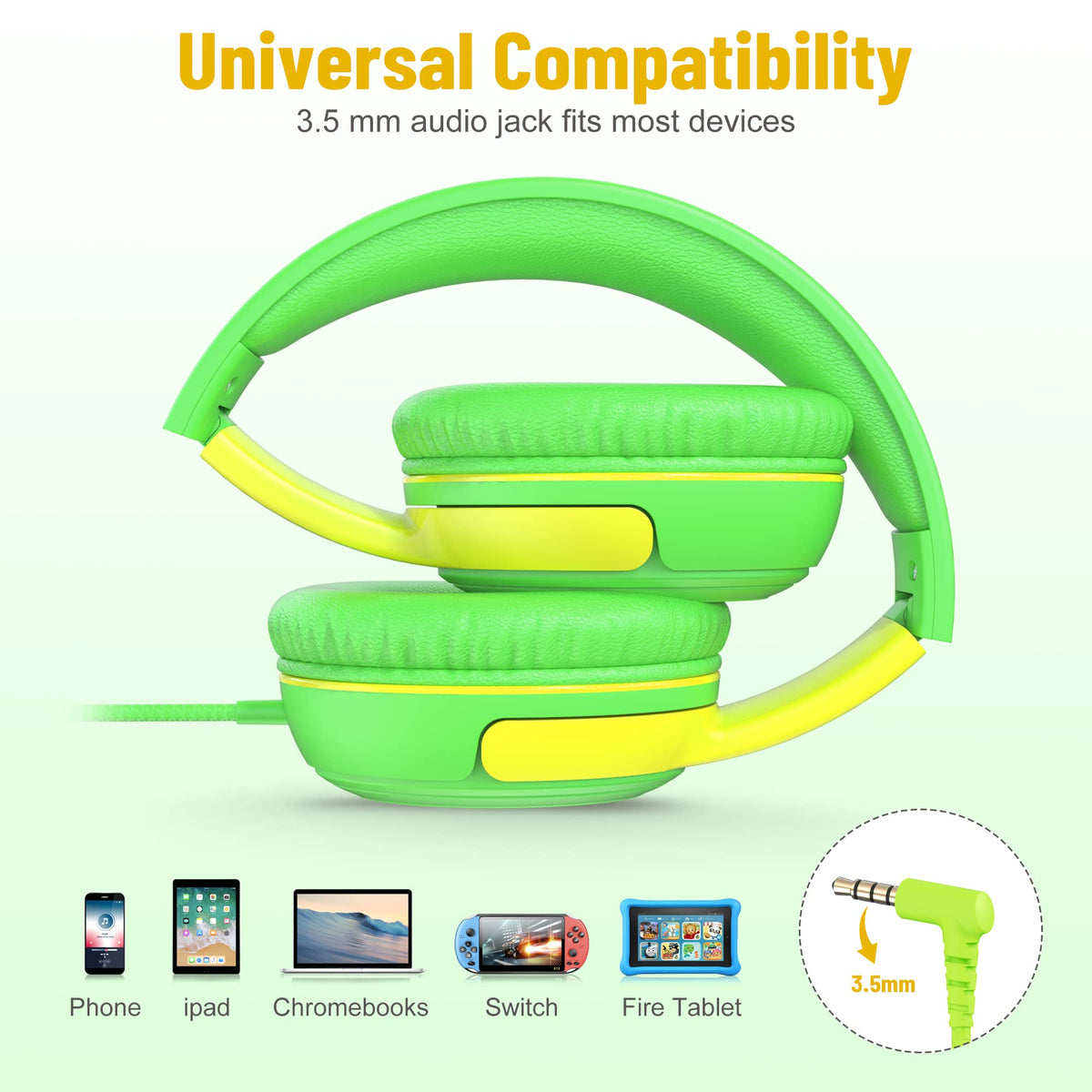 rockpapa child wearing headphones comfortably during study or travel