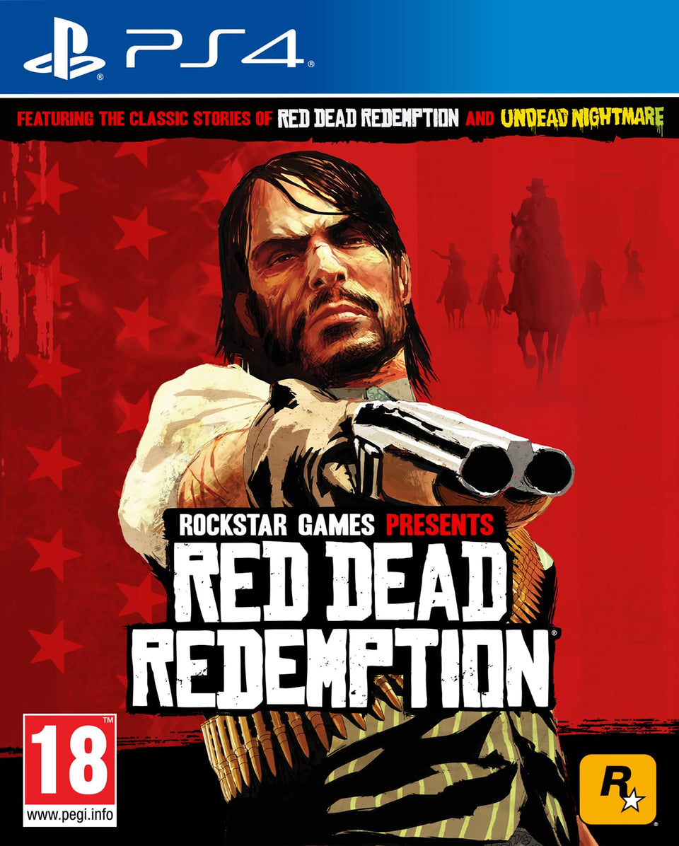 Rockstar Games Red Dead Redemption Undead Nightmare PS4 cover art showcases a Western horror vibe