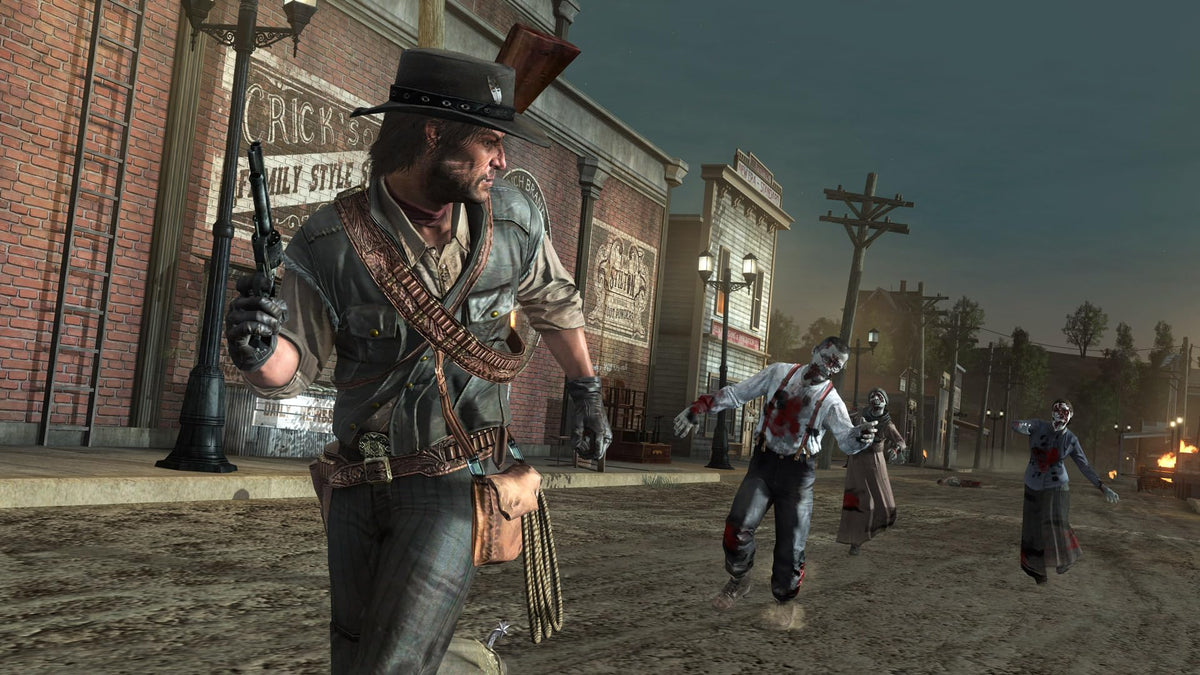 Rockstar Games Red Dead Redemption Undead Nightmare PS4 night scene evokes suspense