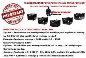 ROCKSTONE POWER 5000W transformer LED indicator shows power at a glance
