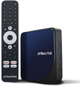 RockTek G2 front view shows a compact streaming box for 4K viewing.