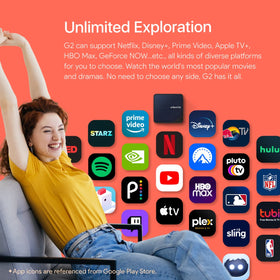 RockTek G2 connectivity image highlights Wi-Fi 6 speed and fast wireless streaming.