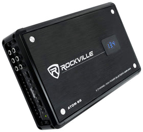 Rockville Atom 8B front panel with rugged marine design and easy control access