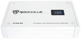 Rockville Atom 8W mounted under dash for space‑saving boat installation