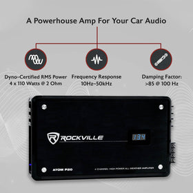 Rockville ATOM P20 back panel with wiring ports for easy installation
