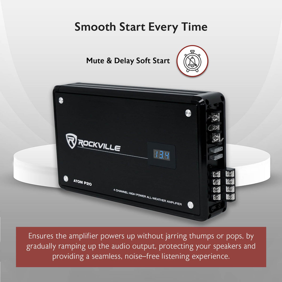Rockville ATOM P20 compact digital voltage display for quick monitoring