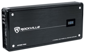Rockville Atom P30 front view for marine audio setups.