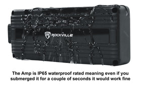 Rockville ATV300 waterproof RCA input ensures reliable signal in wet environments.