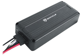 Rockville ATV300 side profile mounted for compact installation in tight ride compartments.