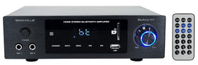 Rockville BLUAMP 150 front panel with easy controls for precise listening