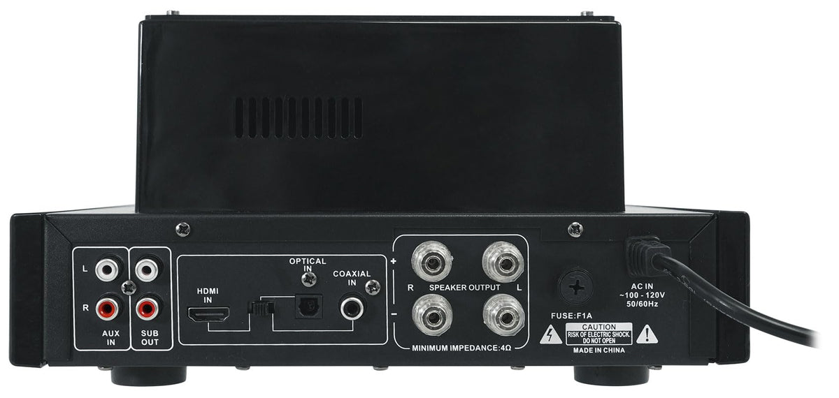 Rockville BluTube LED vu meter and blue lighting indicating activity