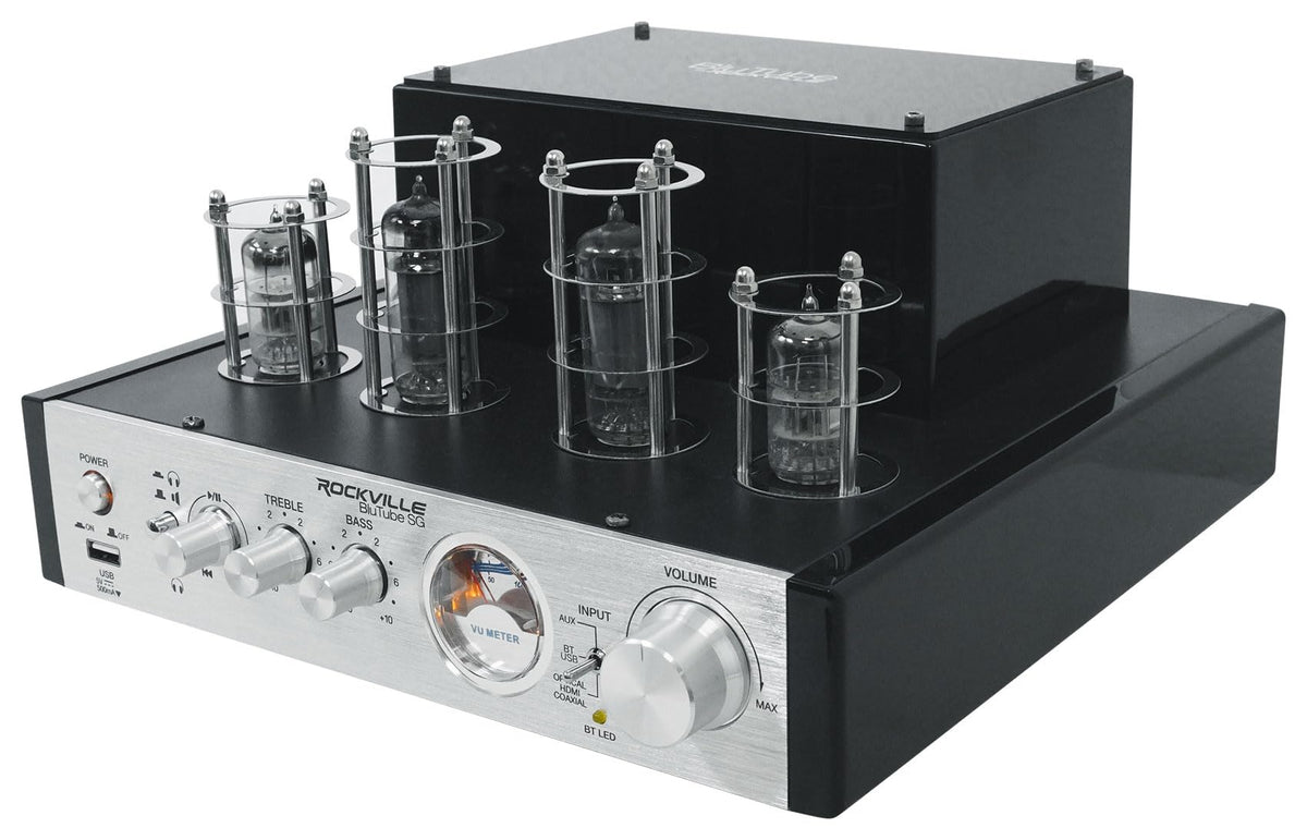 Rockville BluTube SG 70W Bluetooth-enabled for wireless streaming.