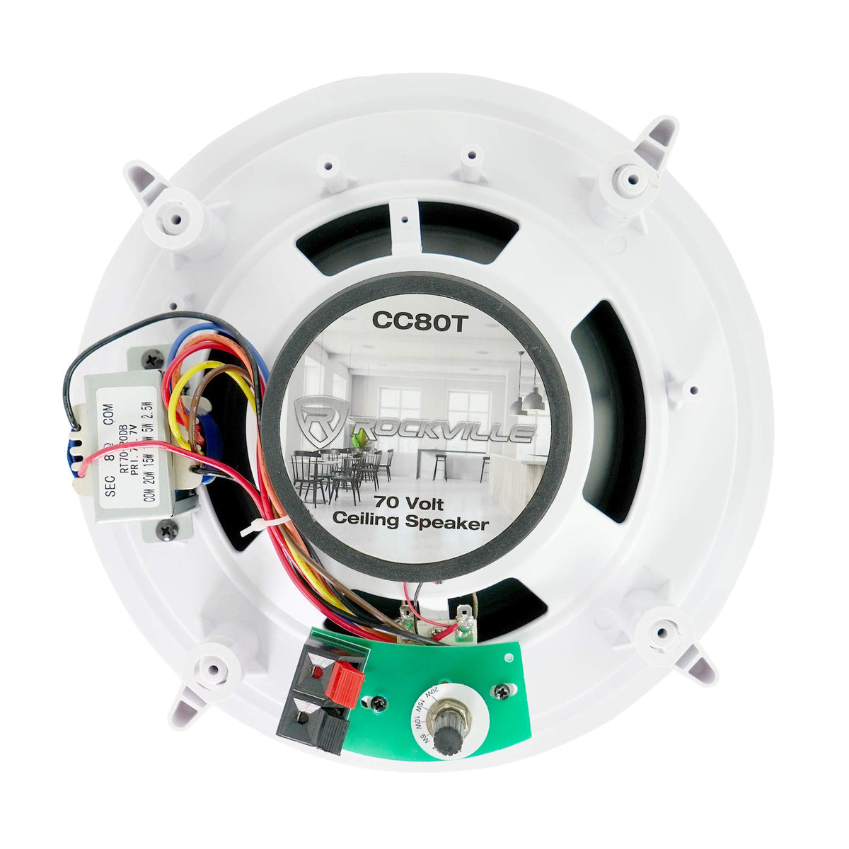 Rockville CC80T 8-ohm compatible for higher powered amps