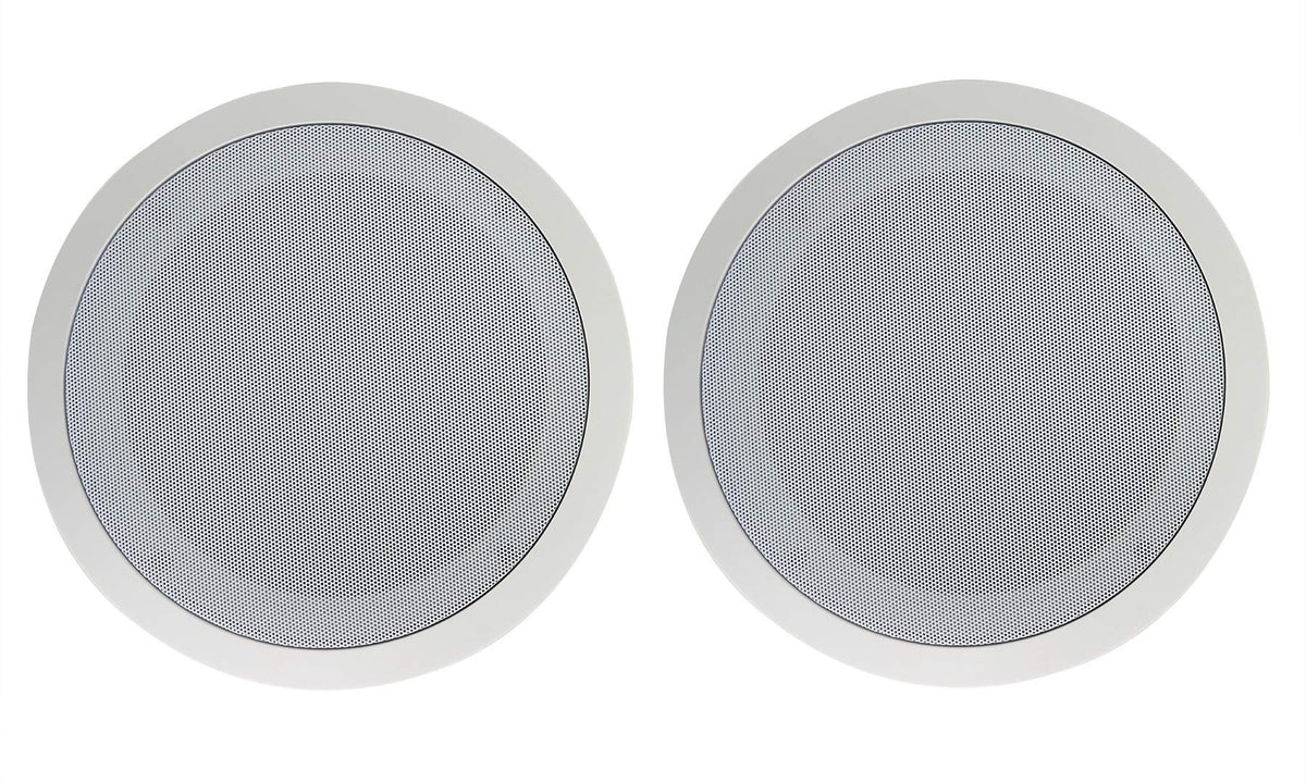 Rockville CC80T white 8-inch ceiling speaker pair for venue sound
