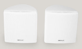Rockville Cube White 3.5-inch woofer close-up highlights crisp highs.