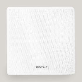 Rockville Cube White 360-degree bracket angled view enables flexible sound placement.