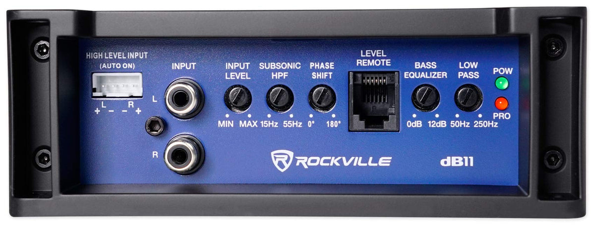Rockville dB11 low-thd design enhances bass clarity.