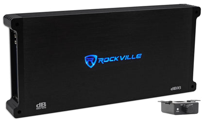 Rockville dB16 front view showing compact size and power-ready design