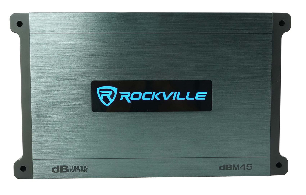 Rockville DBM45 front panel closeup highlighting corrosion-resistant hardware for long-term use.