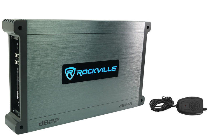 Rockville DBM45 top view shows rugged marine build for reliable power on deck.