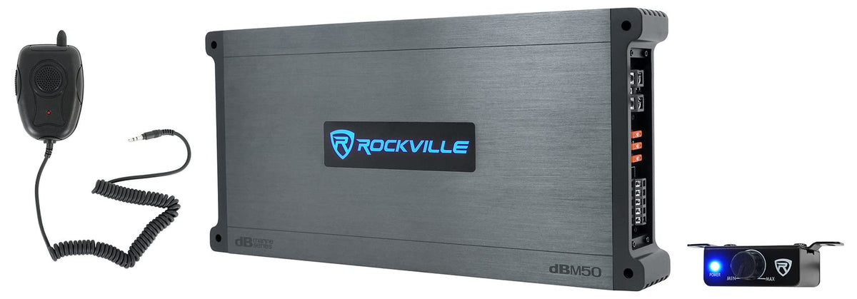 Rockville DBM50 front panel with easy on-deck controls for quick adjustments
