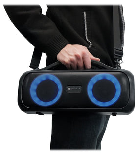 Rockville Go Party D4 front view showing speakers and strong sound projection