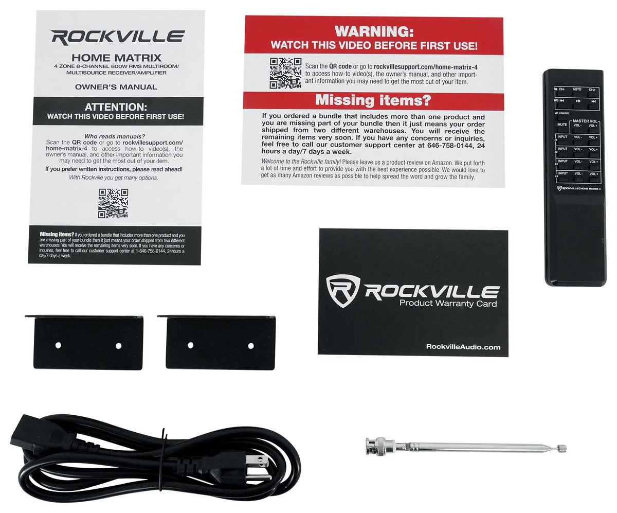 Rack-mountable design of Rockville Home Matrix 4 fits into a standard 19-inch rack