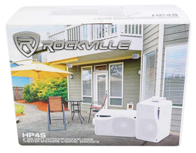 Rockville speakers in backyard gathering creating immersive atmosphere