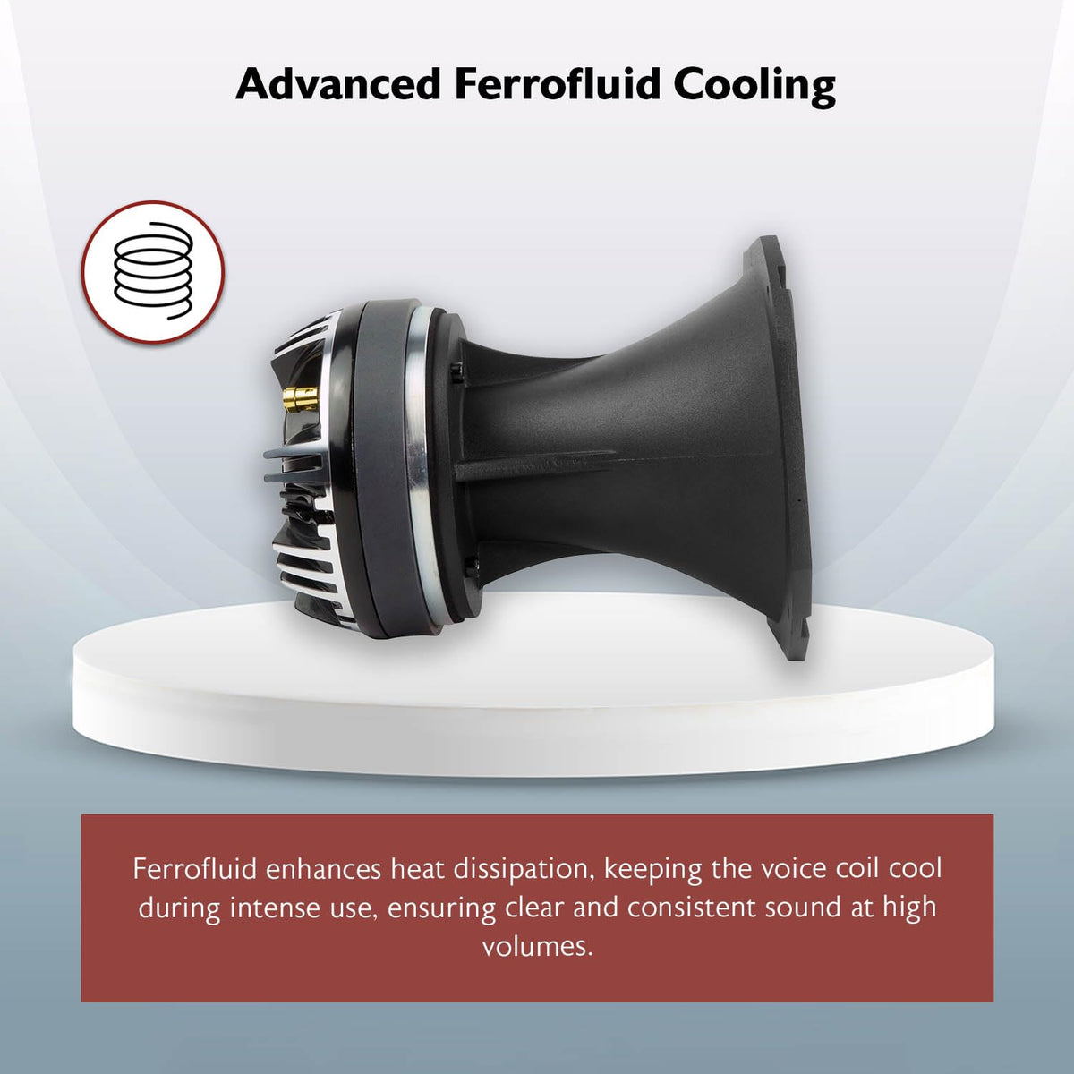 Rockville HT120 2inch voice coil supports efficient power handling.