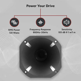Rockville HT120 titanium diaphragm enhances durability and high-frequency detail.