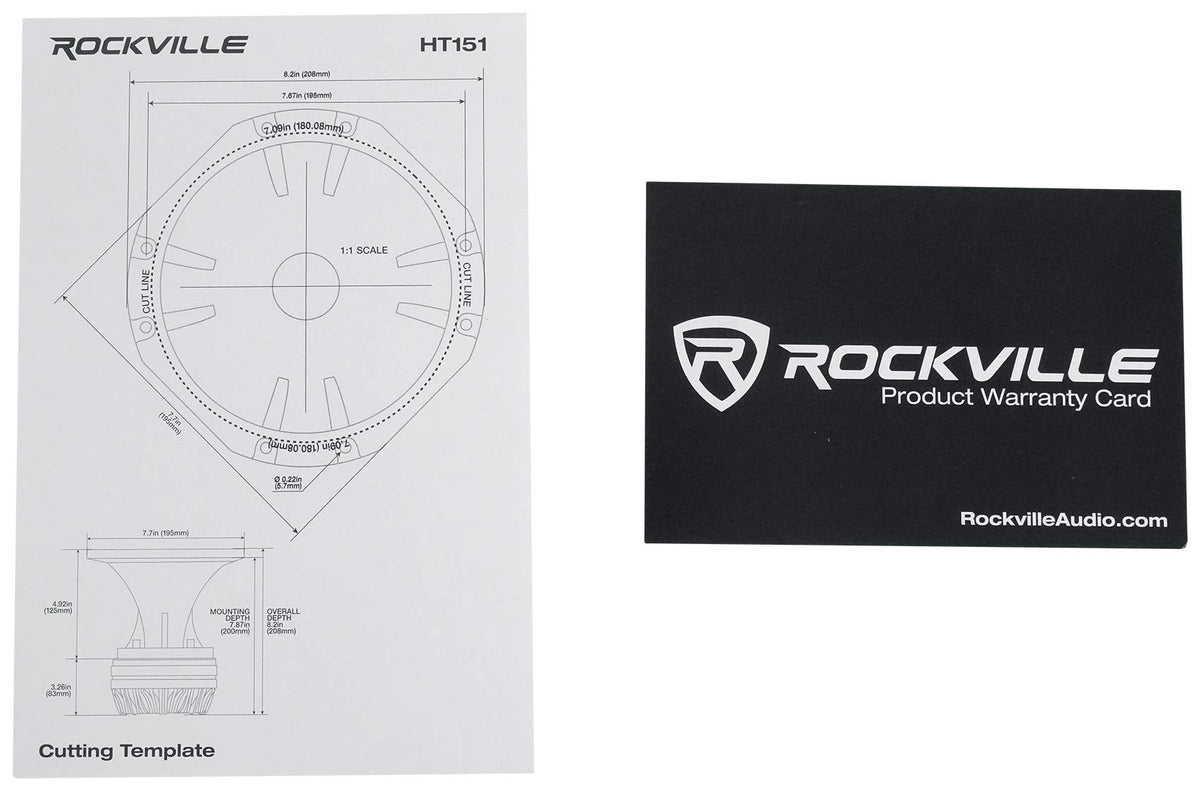 Rockville HT151 2-inch throat design image for secure bolt-on fit